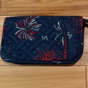 Navy Fireworks Wristlet